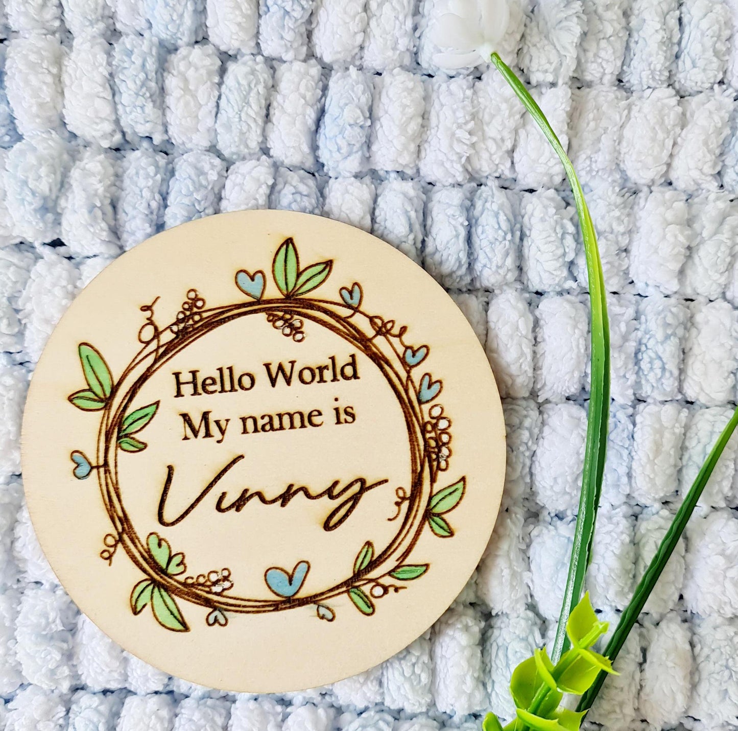 Personalised Baby Announcement Plaque