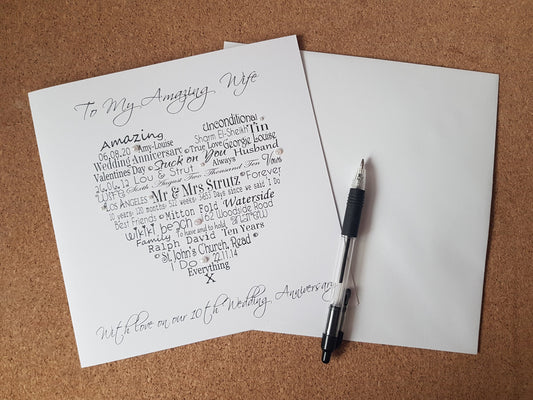 Personalised Wedding / Anniversary Card