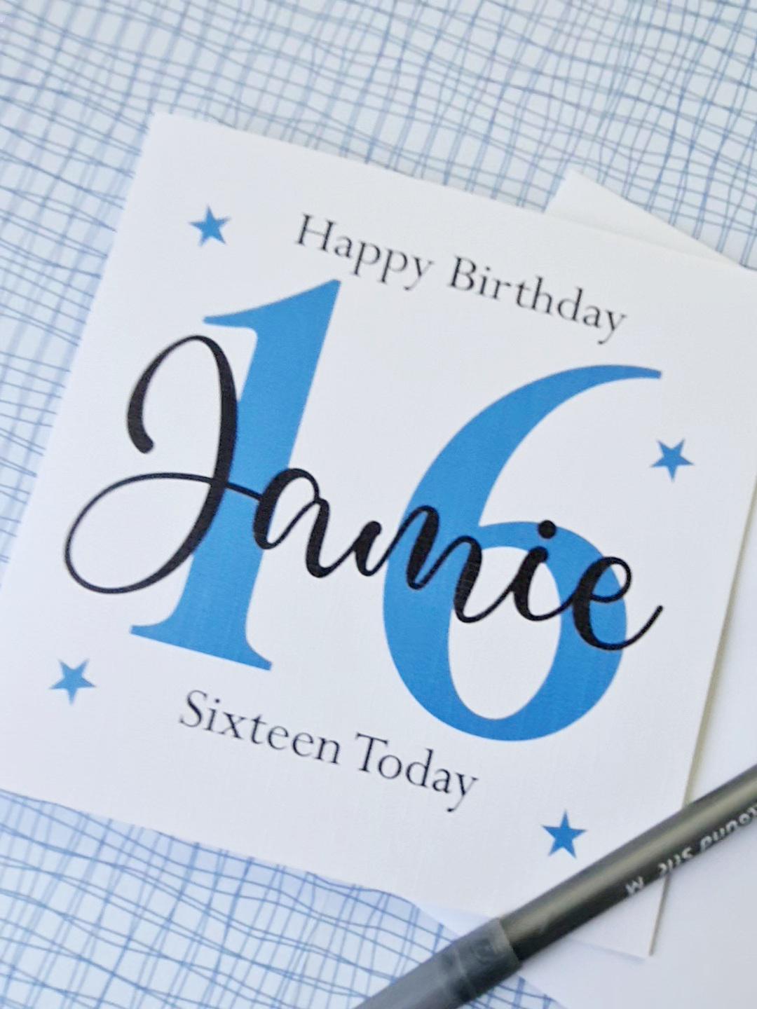 Male Personalised Age Birthday Card
