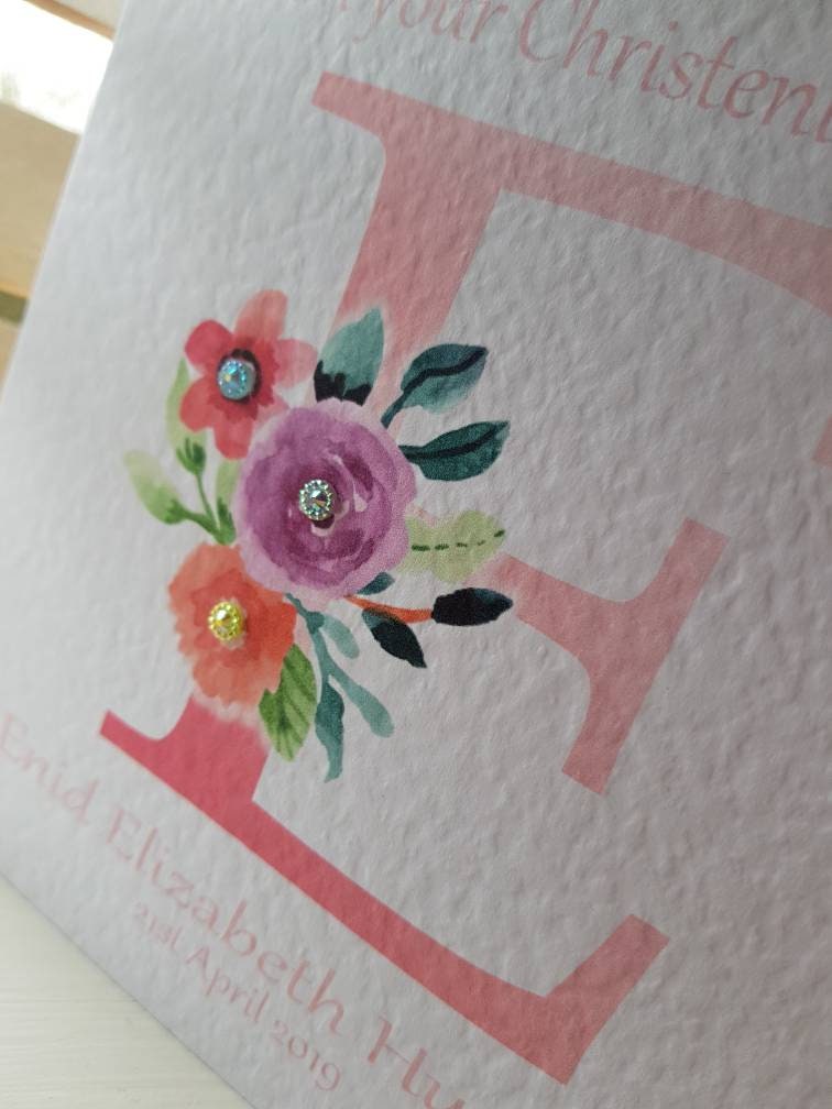 Personalised Girl Christening Card