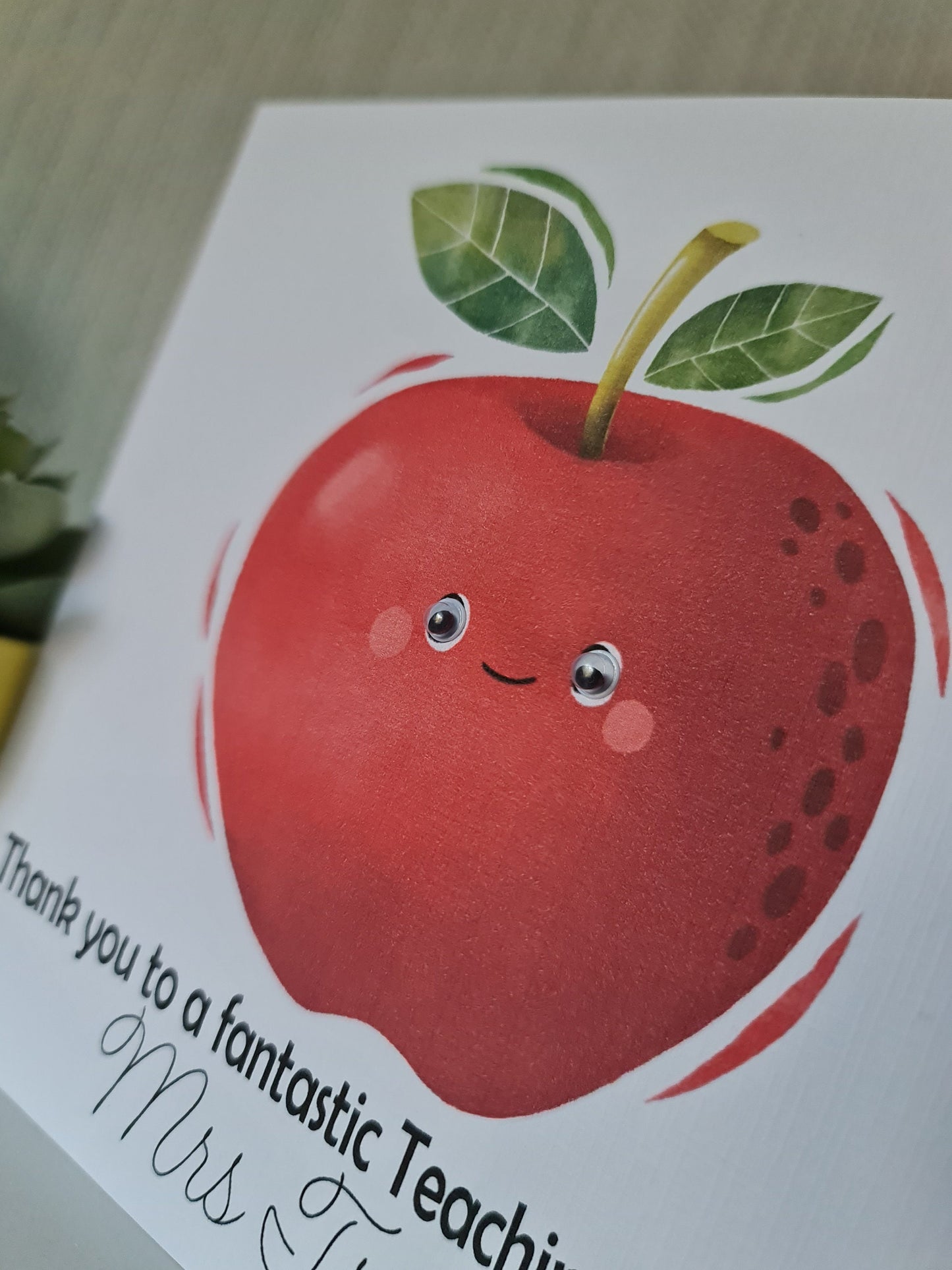Personalised Teacher Thank You Card