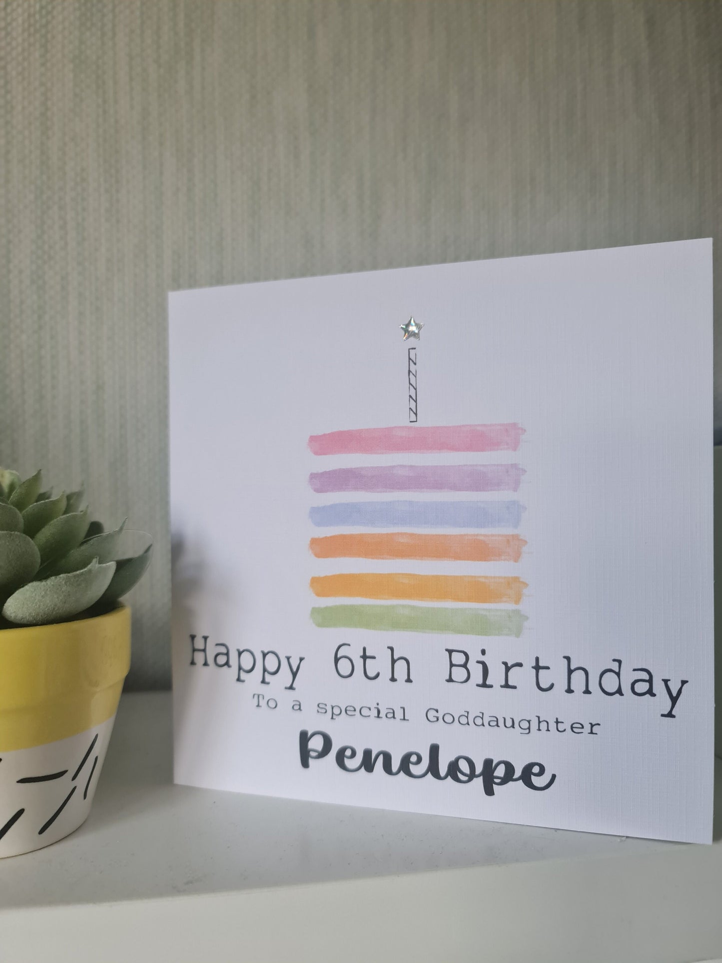 Personalised Girl's Age Birthday Card
