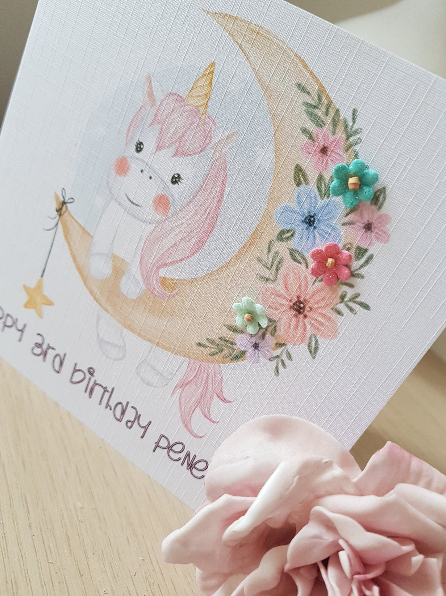 Personalised Unicorn Birthday Card