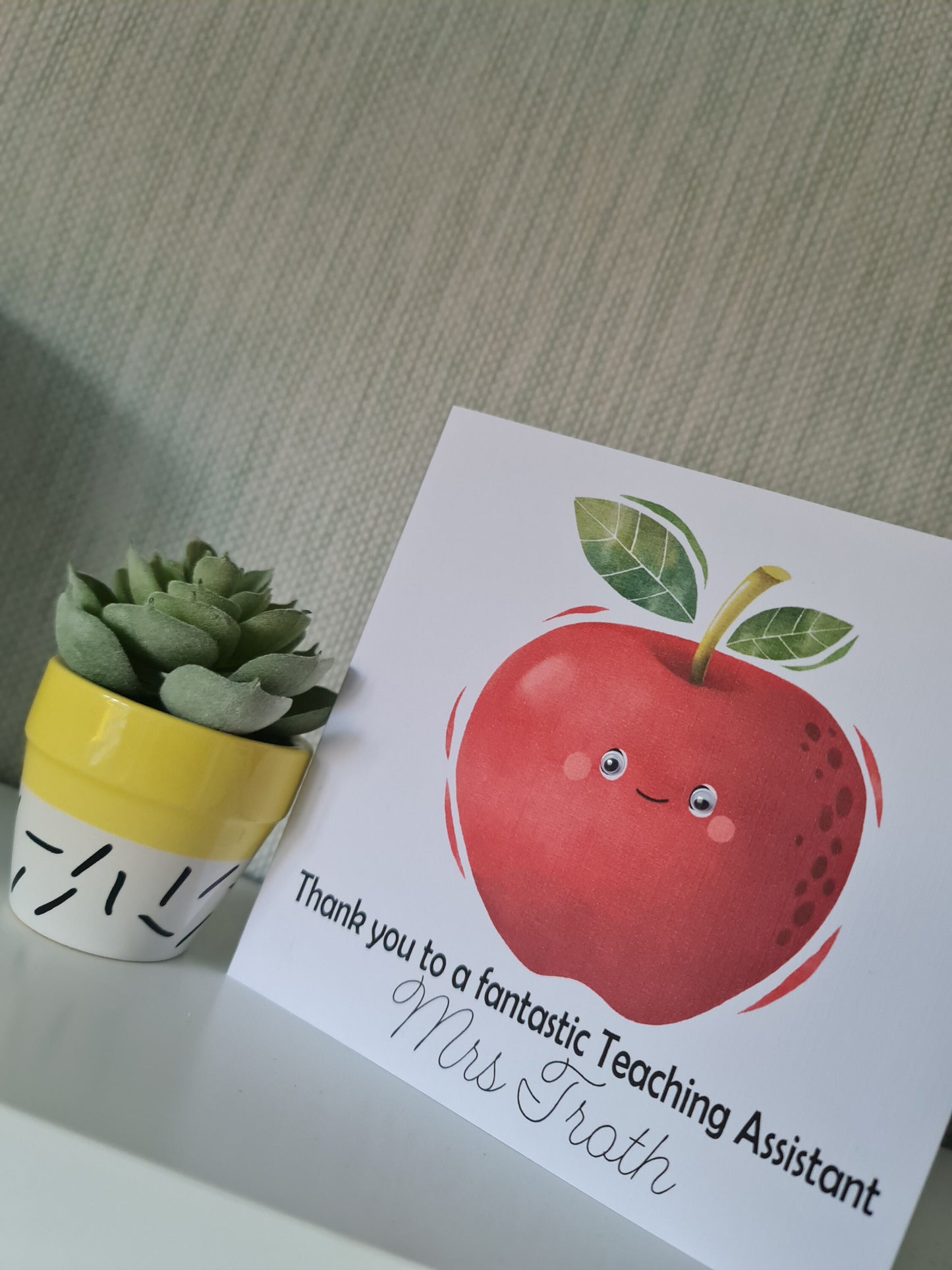 Personalised Teacher Thank You Card