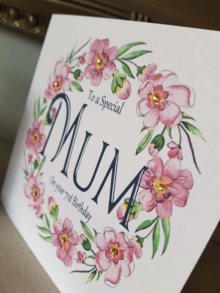 Personalised Mum Floral Birthday Card
