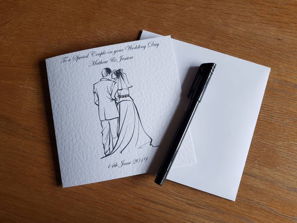 Personalised Wedding Card Couple