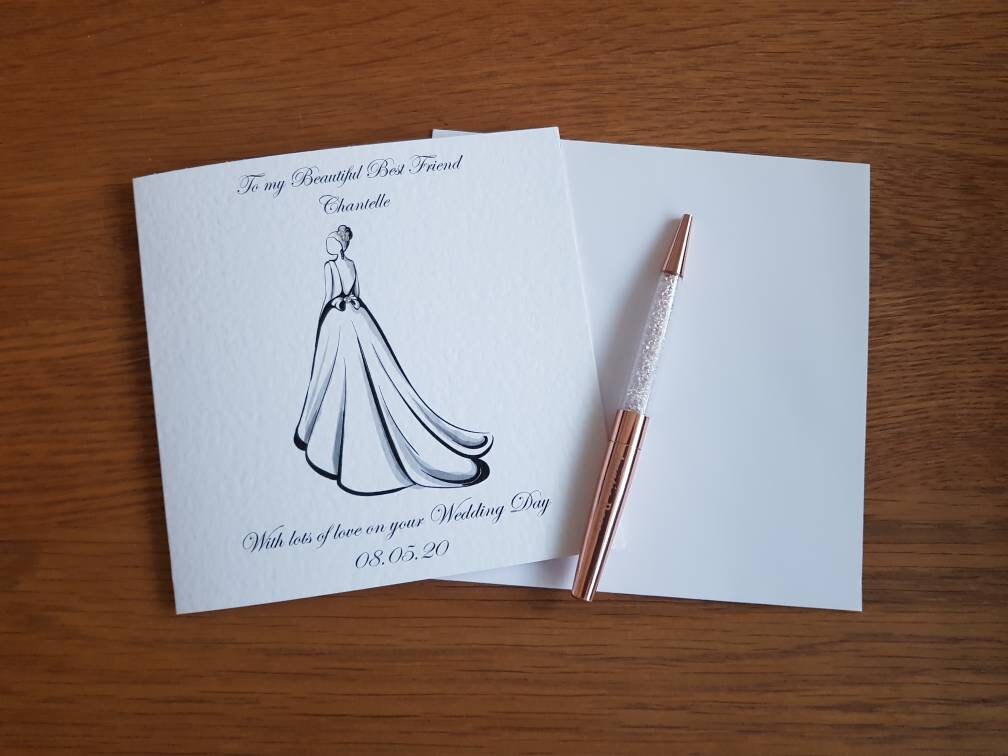 Personalised Bride Wedding Day Card