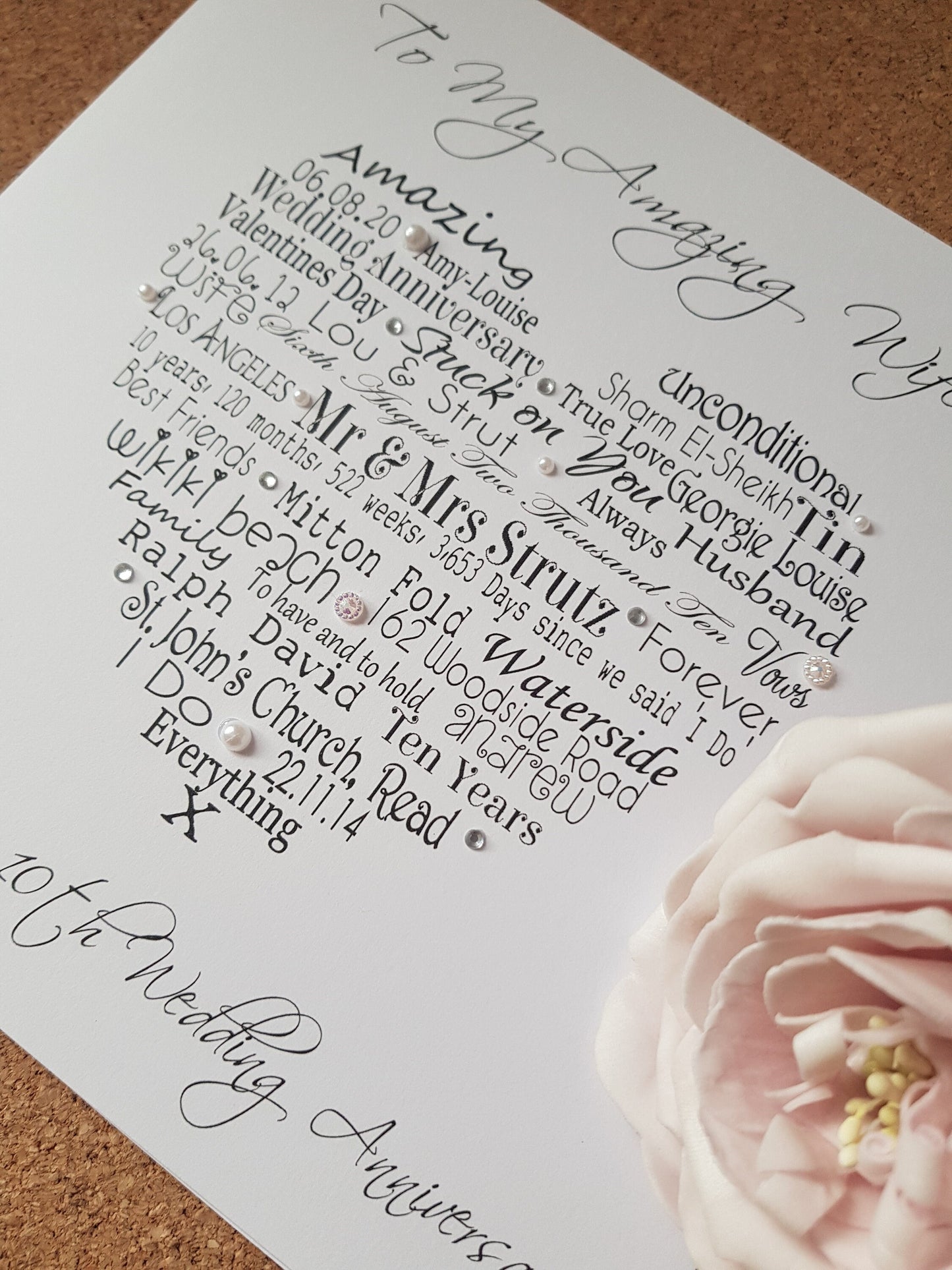 Personalised Wedding / Anniversary Card