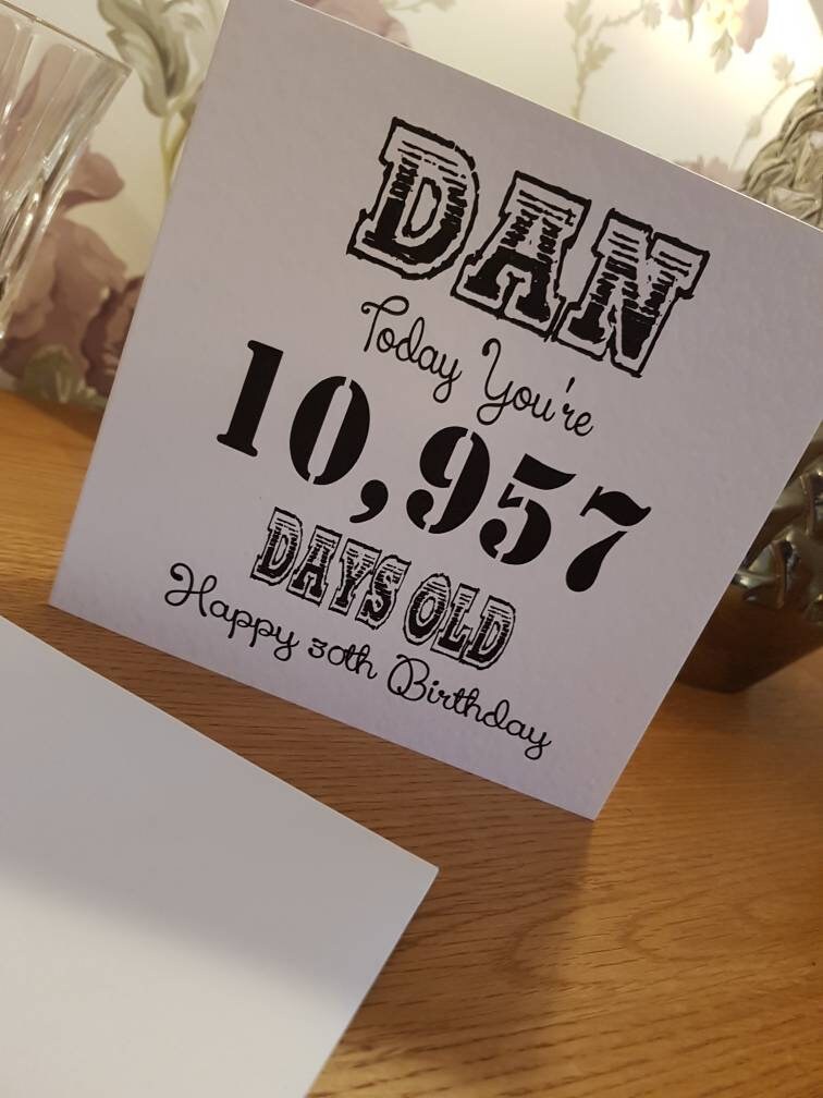 Male Personalised Age Birthday Card
