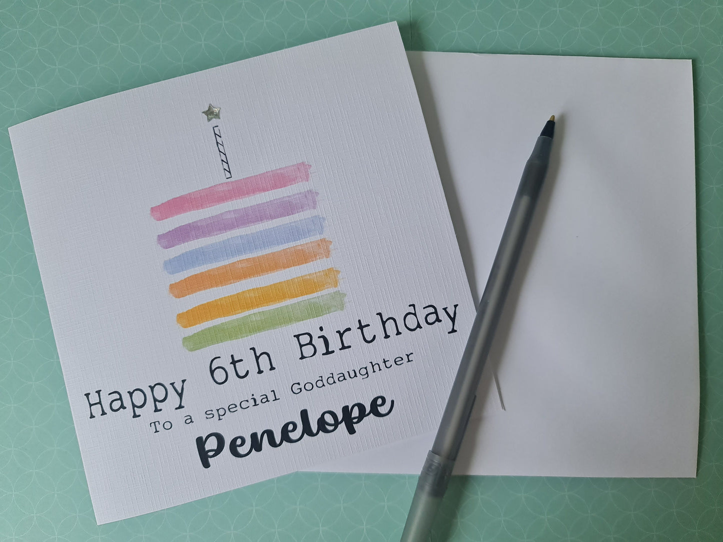 Personalised Girl's Age Birthday Card
