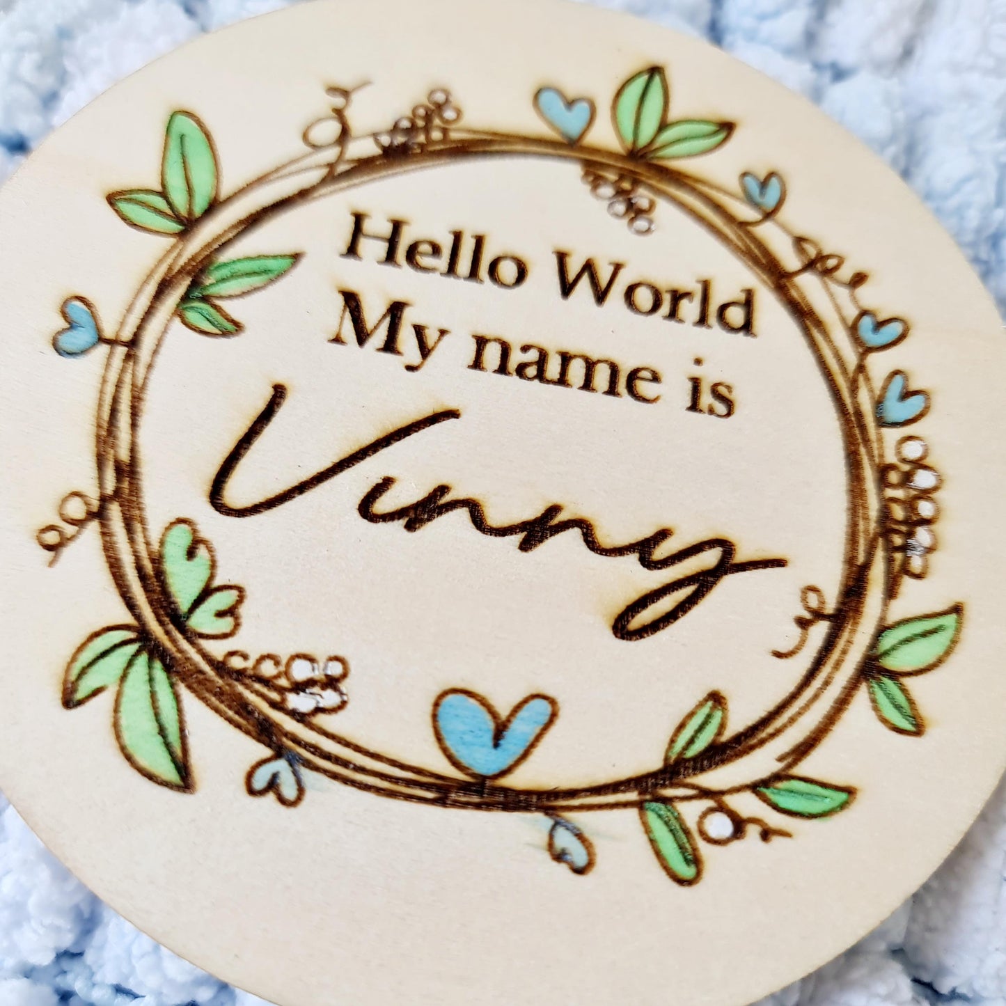Personalised Baby Announcement Plaque