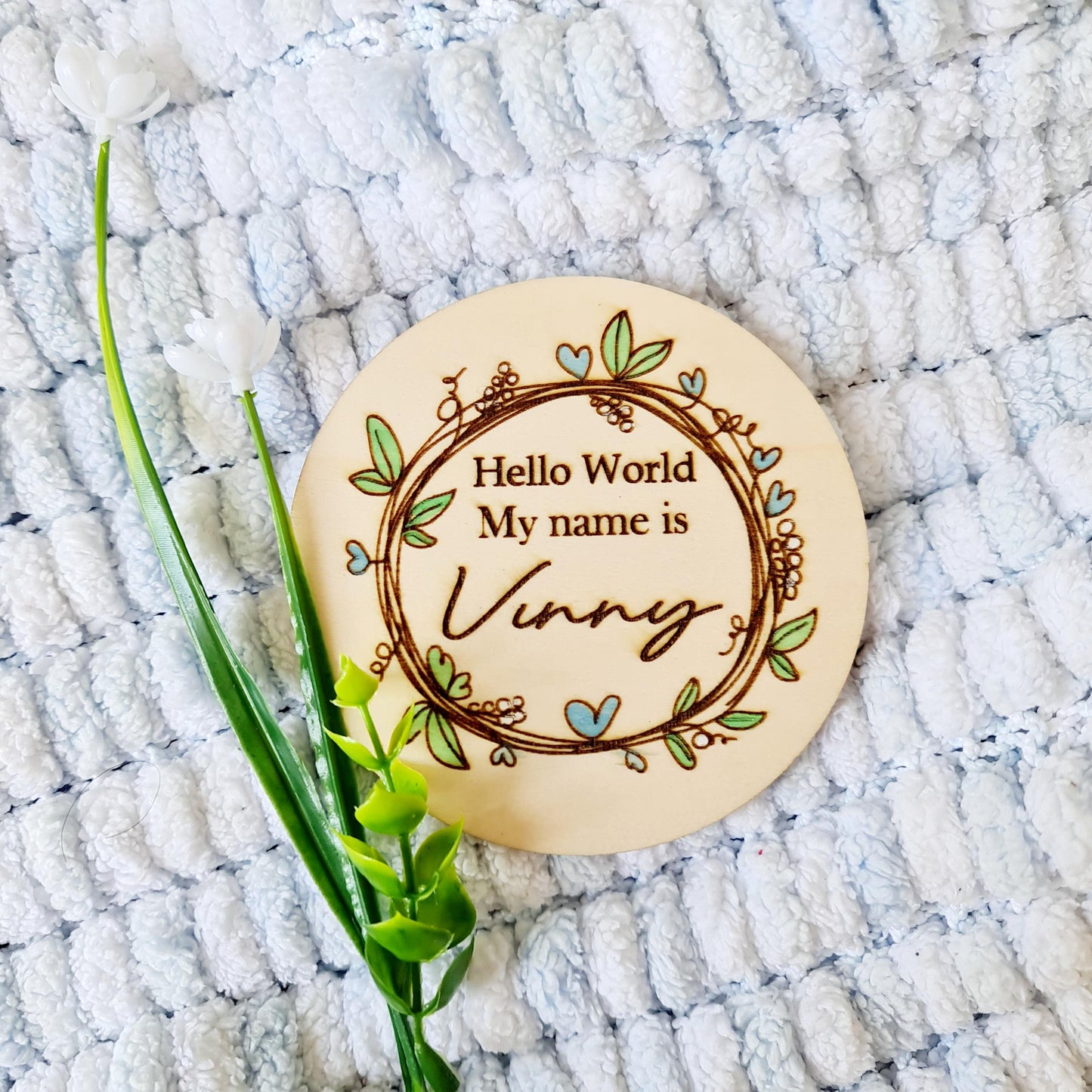 Personalised Baby Announcement Plaque