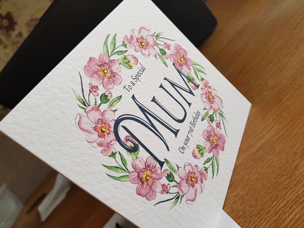 Personalised Mum Floral Birthday Card