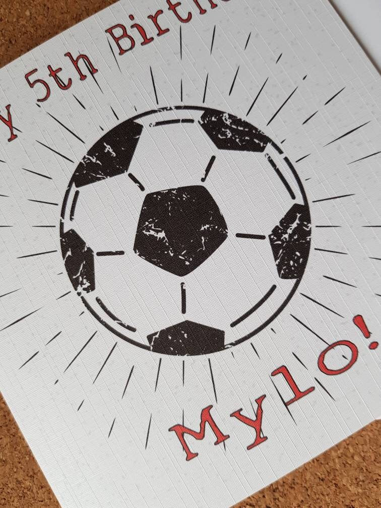 Personalised Football Birthday Card