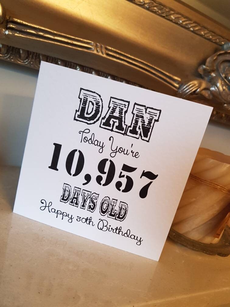 Male Personalised Age Birthday Card