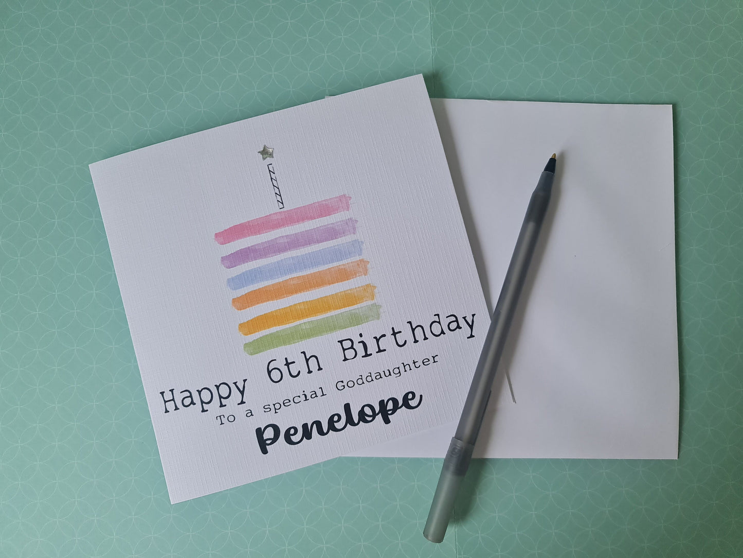 Personalised Girl's Age Birthday Card