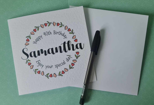 Personalised Ladies Birthday Card