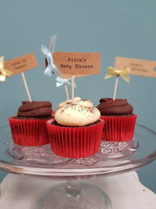 Personalised Baby Shower Cupcake Toppers (12)