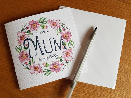 Personalised Mum Floral Birthday Card