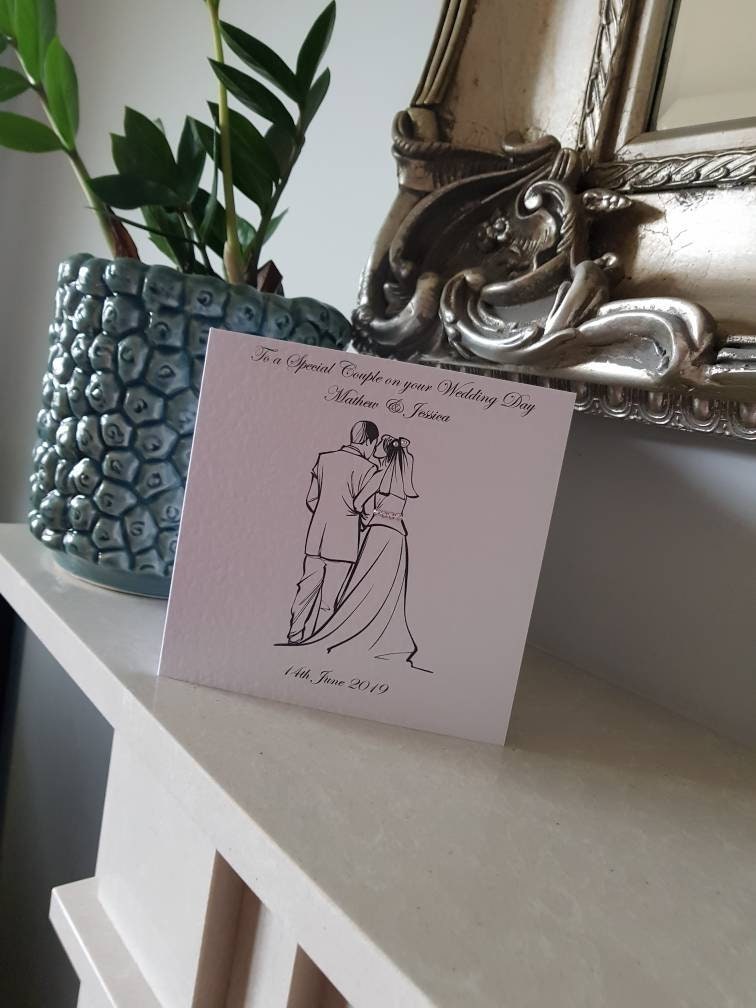 Personalised Wedding Card Couple