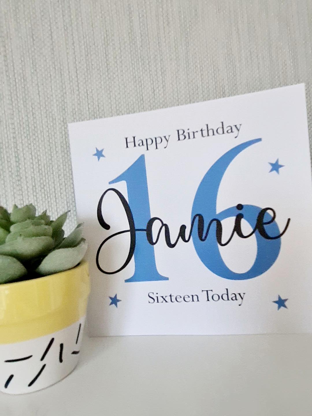 Male Personalised Age Birthday Card
