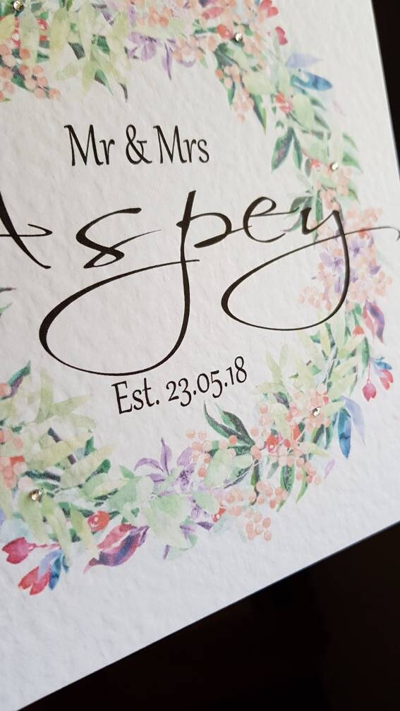 Personalised Wedding Card