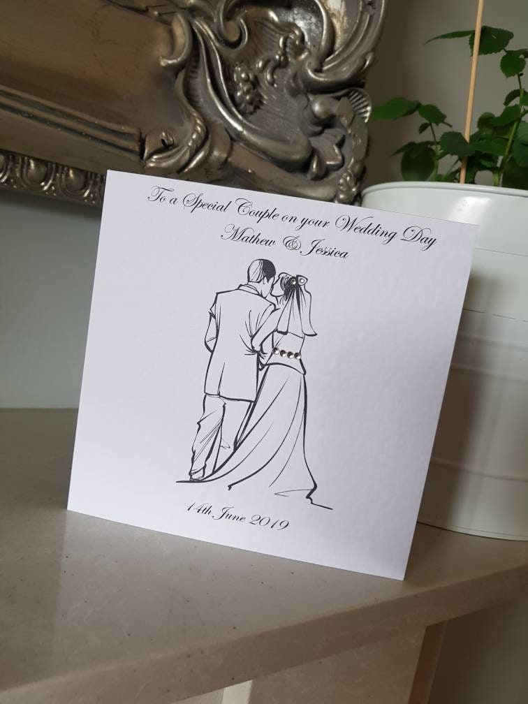Personalised Wedding Card Couple