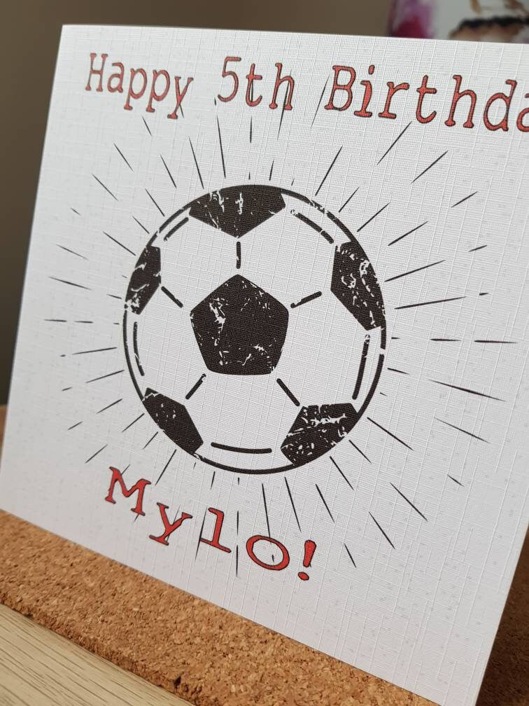 Personalised Football Birthday Card