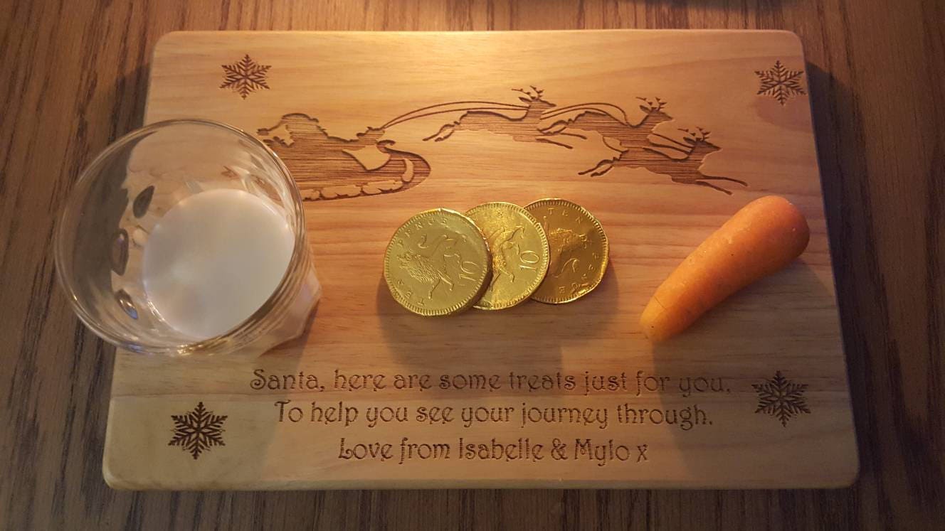 Personalised Christmas Eve, Santa Treat Board.