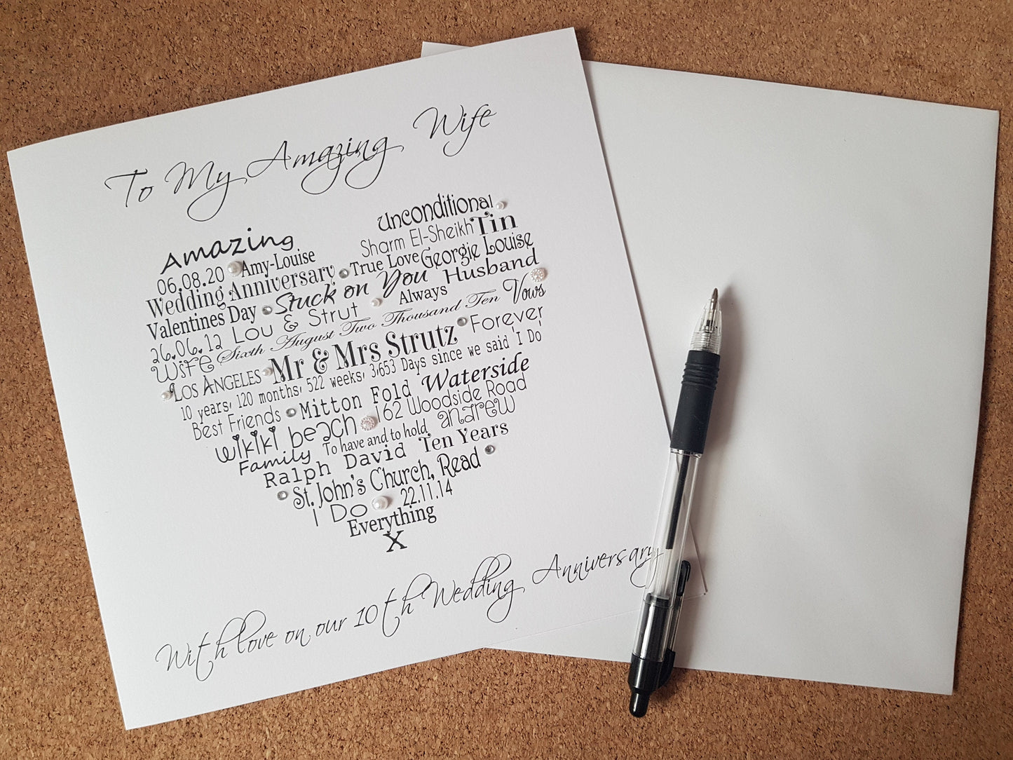 Personalised Wedding / Anniversary Card
