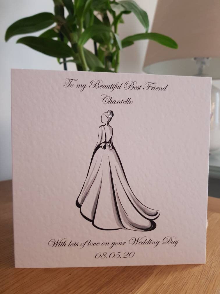 Personalised Bride Wedding Day Card