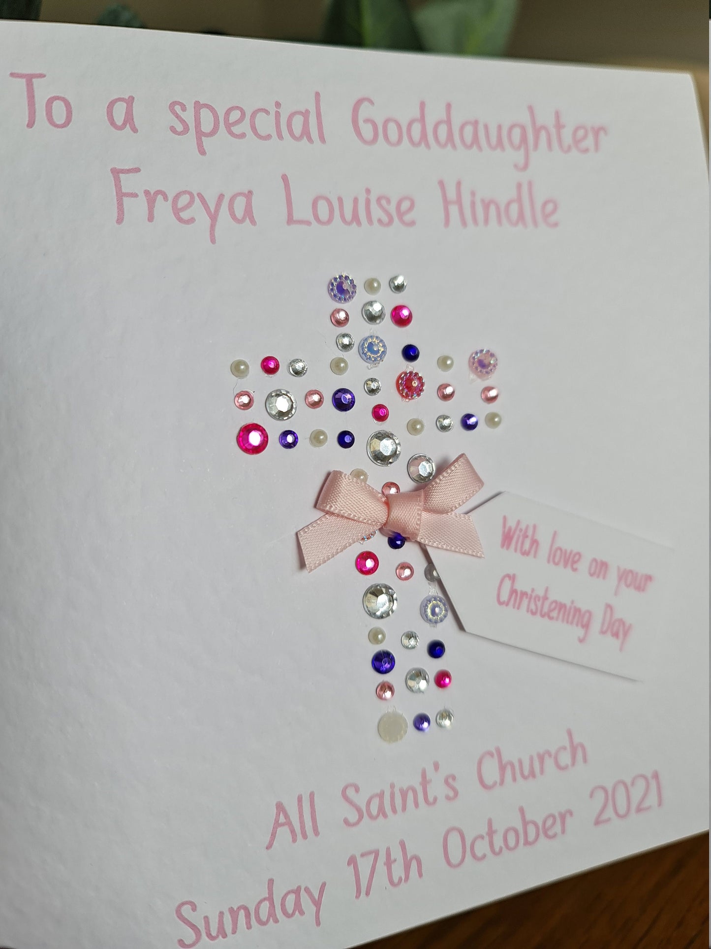 Personalised Christening Card