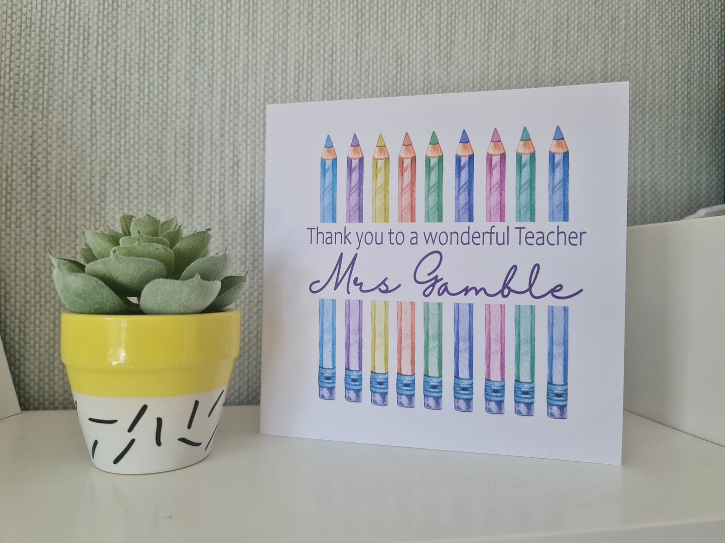 Personalised Teacher Thank You Card