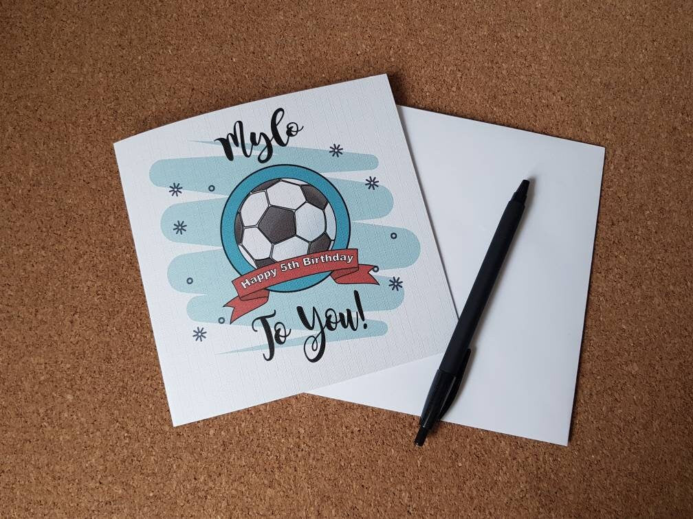 Personalised Football Birthday Card