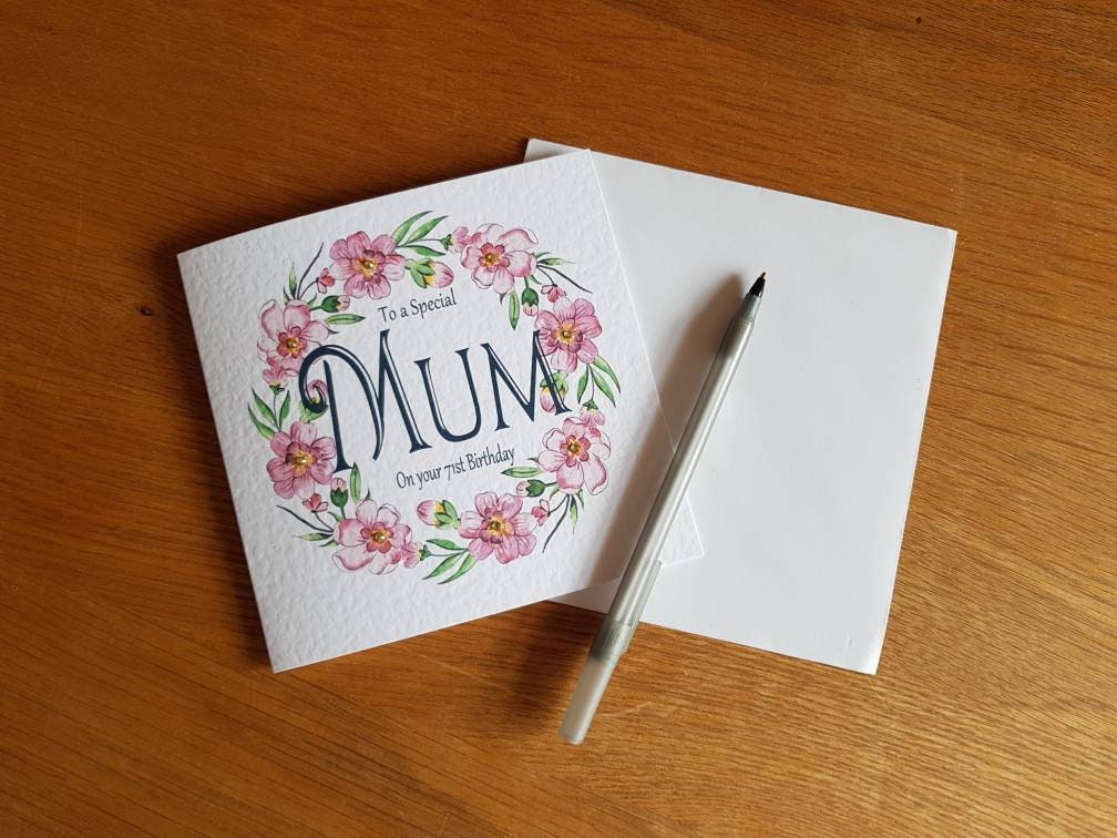 Personalised Mum Floral Birthday Card