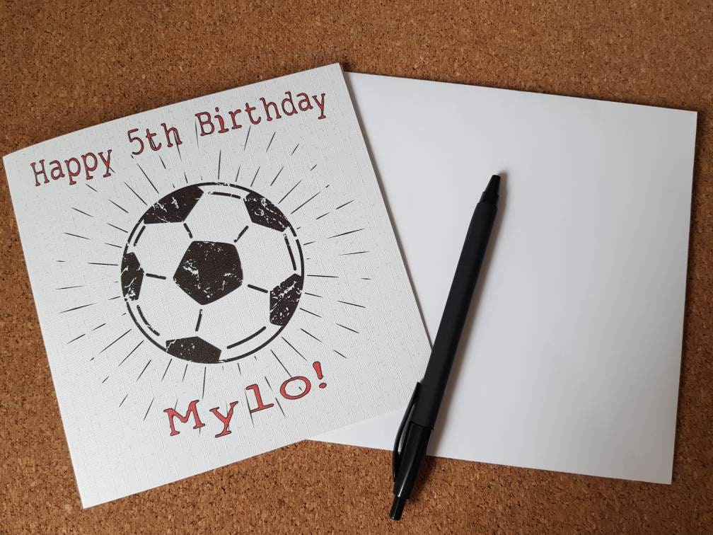 Personalised Football Birthday Card