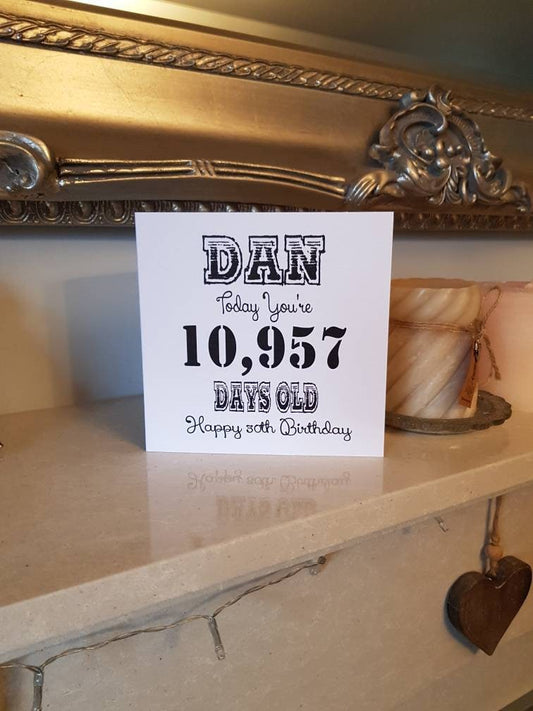 Male Personalised Age Birthday Card