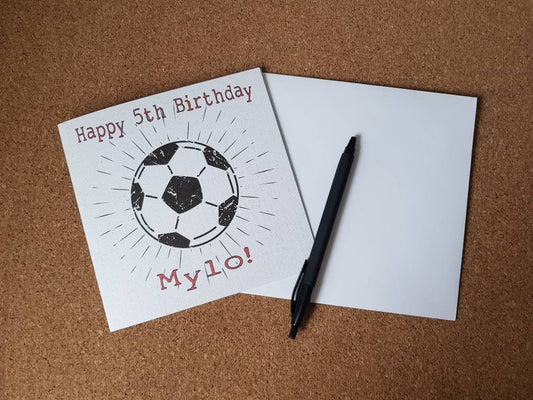 Personalised Football Birthday Card