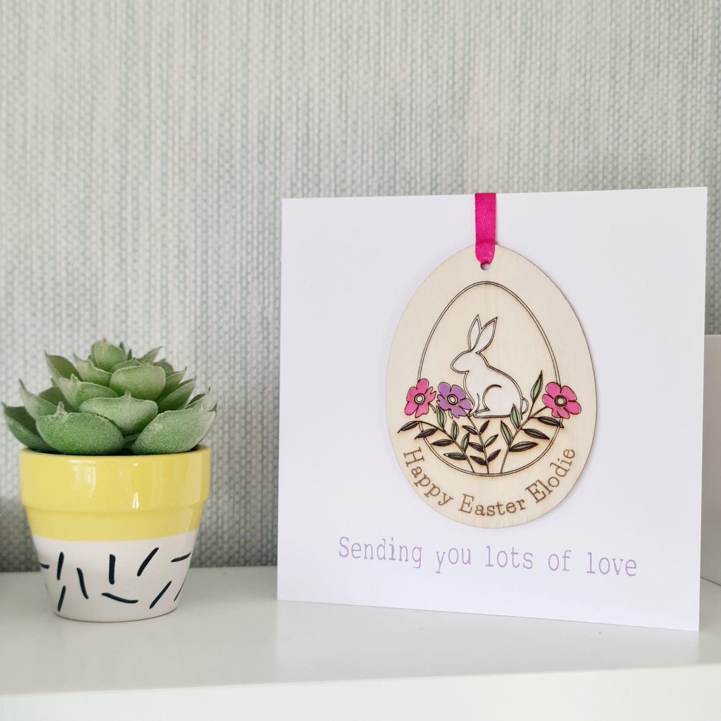 Personalised Easter Decoration Card