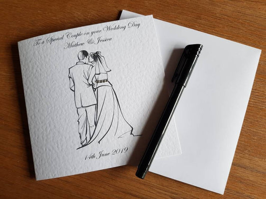 Personalised Wedding Card Couple