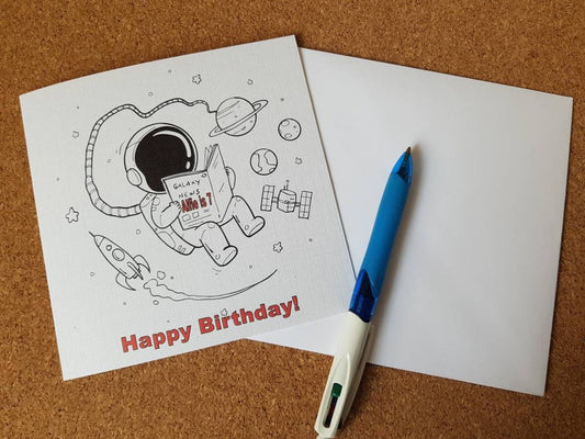 Personalised Space Birthday Card