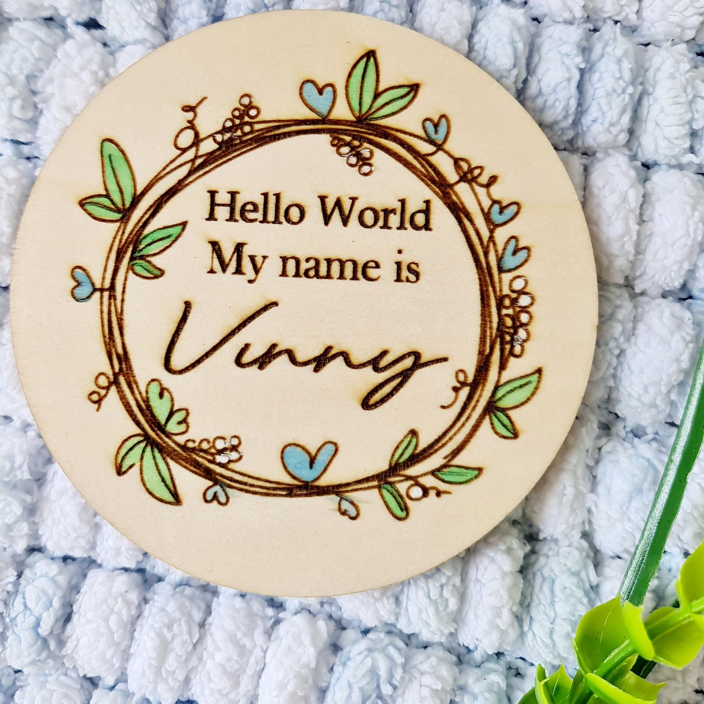 Personalised Baby Announcement Plaque
