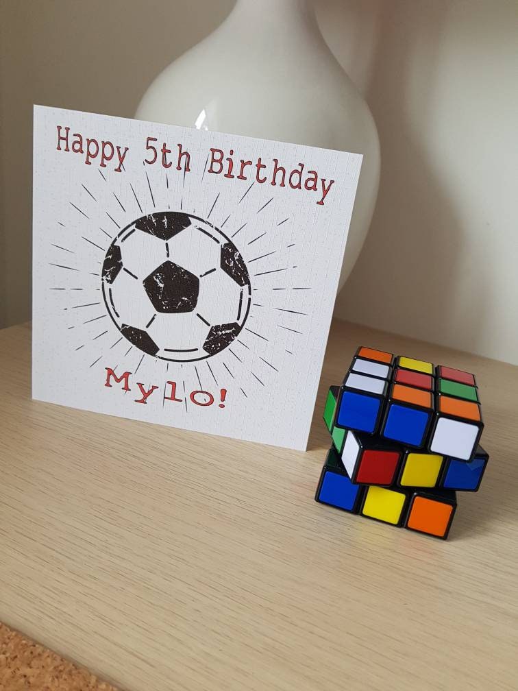 Personalised Football Birthday Card
