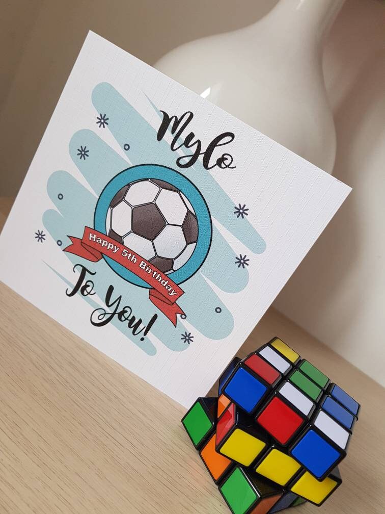 Personalised Football Birthday Card