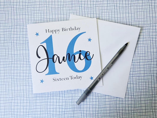 Male Personalised Age Birthday Card