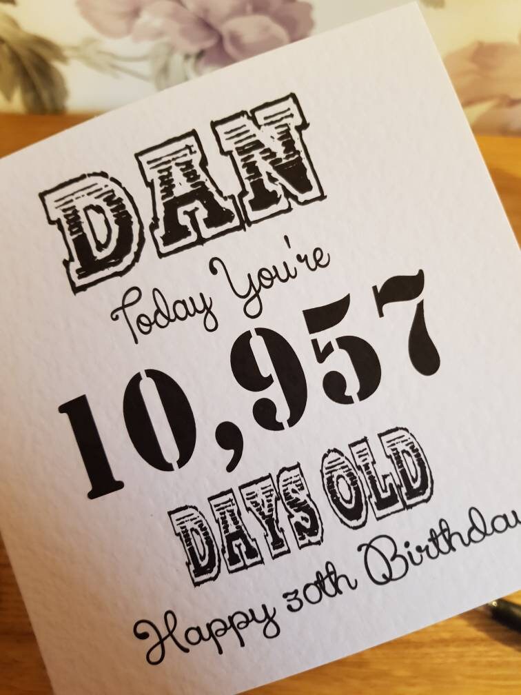 Male Personalised Age Birthday Card