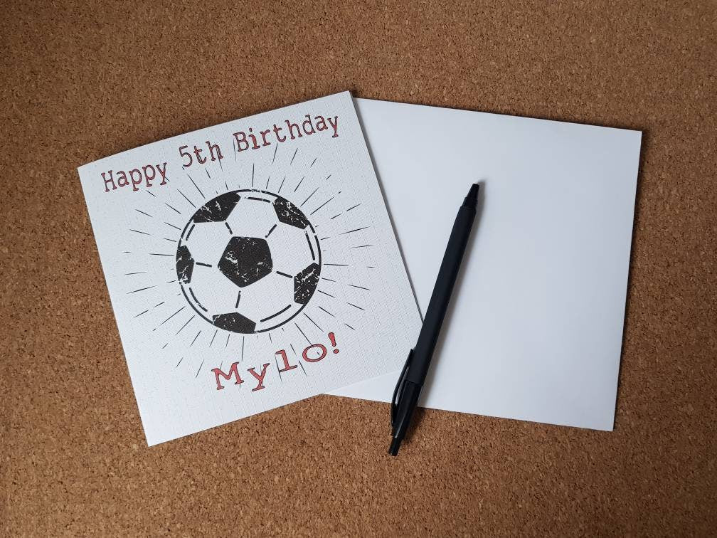Personalised Football Birthday Card