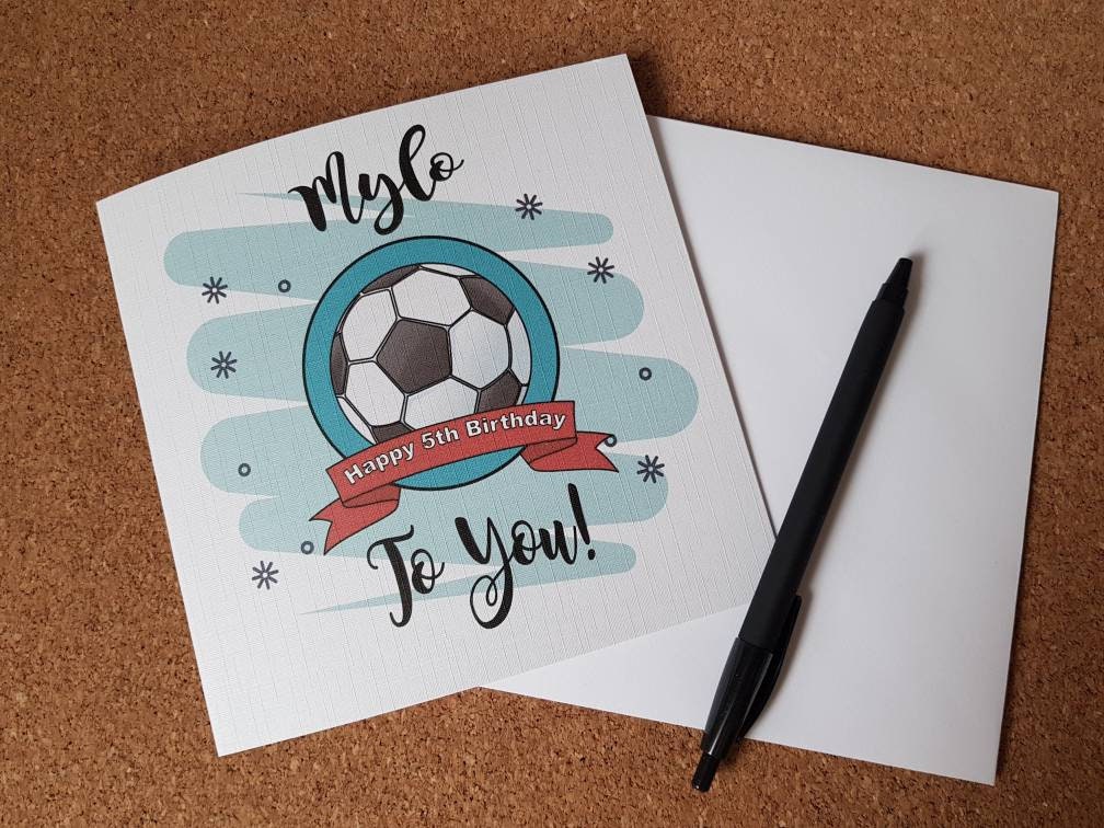 Personalised Football Birthday Card
