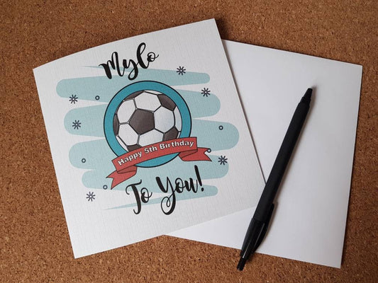 Personalised Football Birthday Card