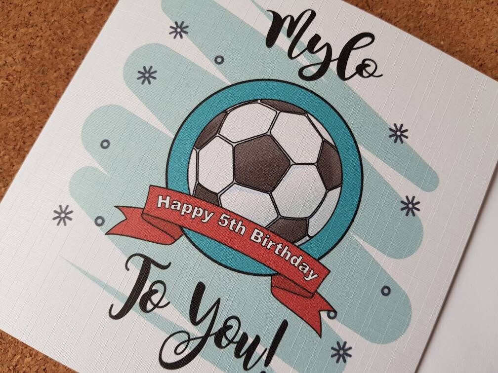 Personalised Football Birthday Card